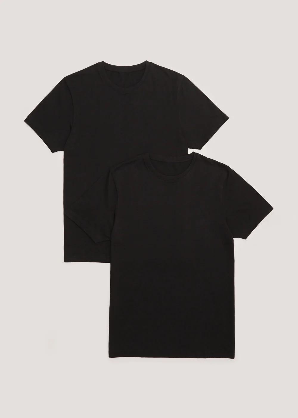 2 Pack Black T-Shirt Vests - S Image 1