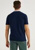 Navy Textured Zip Polo Shirt - S Image 2