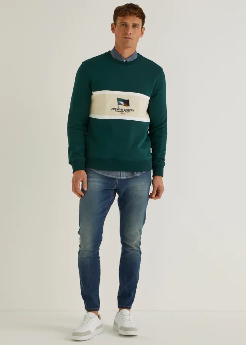 Green Premium Sports Embroidered Flag Sweatshirt - Small Image 3