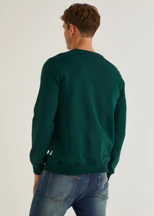 Green Premium Sports Embroidered Flag Sweatshirt - Small Image 5