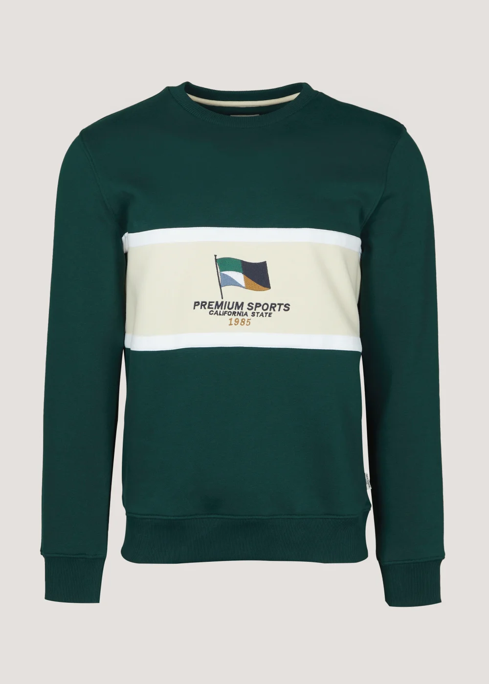 Green Premium Sports Embroidered Flag Sweatshirt - Small Image 2