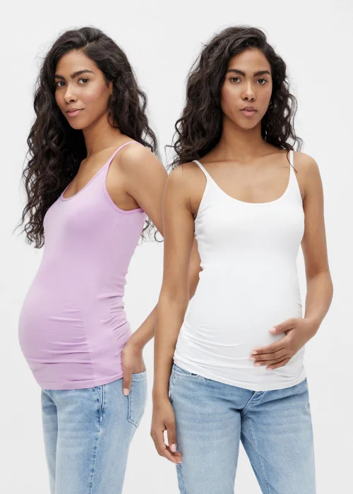 Mamalicious Maternity 2 Pack Cami Tops - One Size Image 1