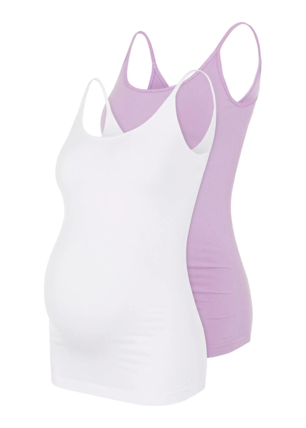 Mamalicious Maternity 2 Pack Cami Tops - One Size Image 2