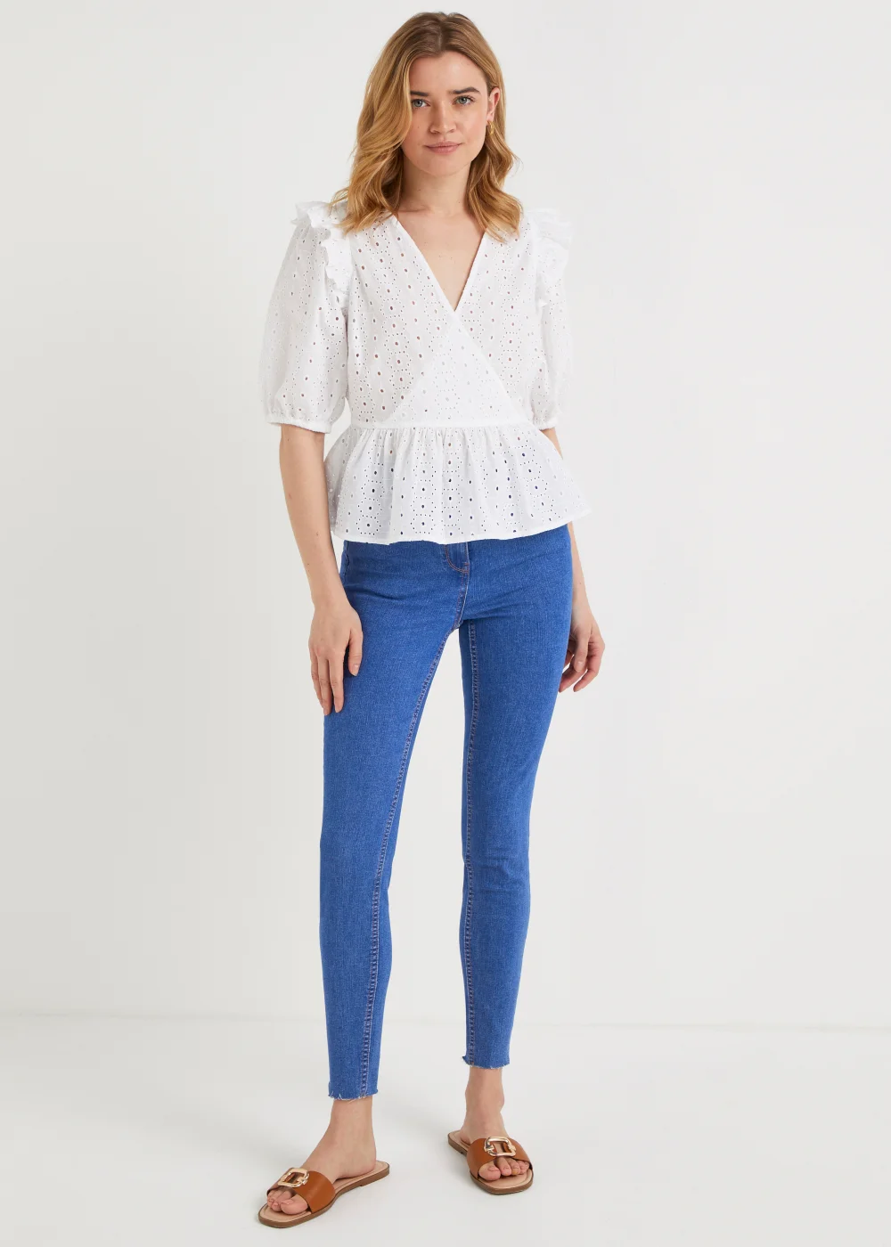 April Mid Wash Skinny Jeans - Size 08 29 leg Image 1