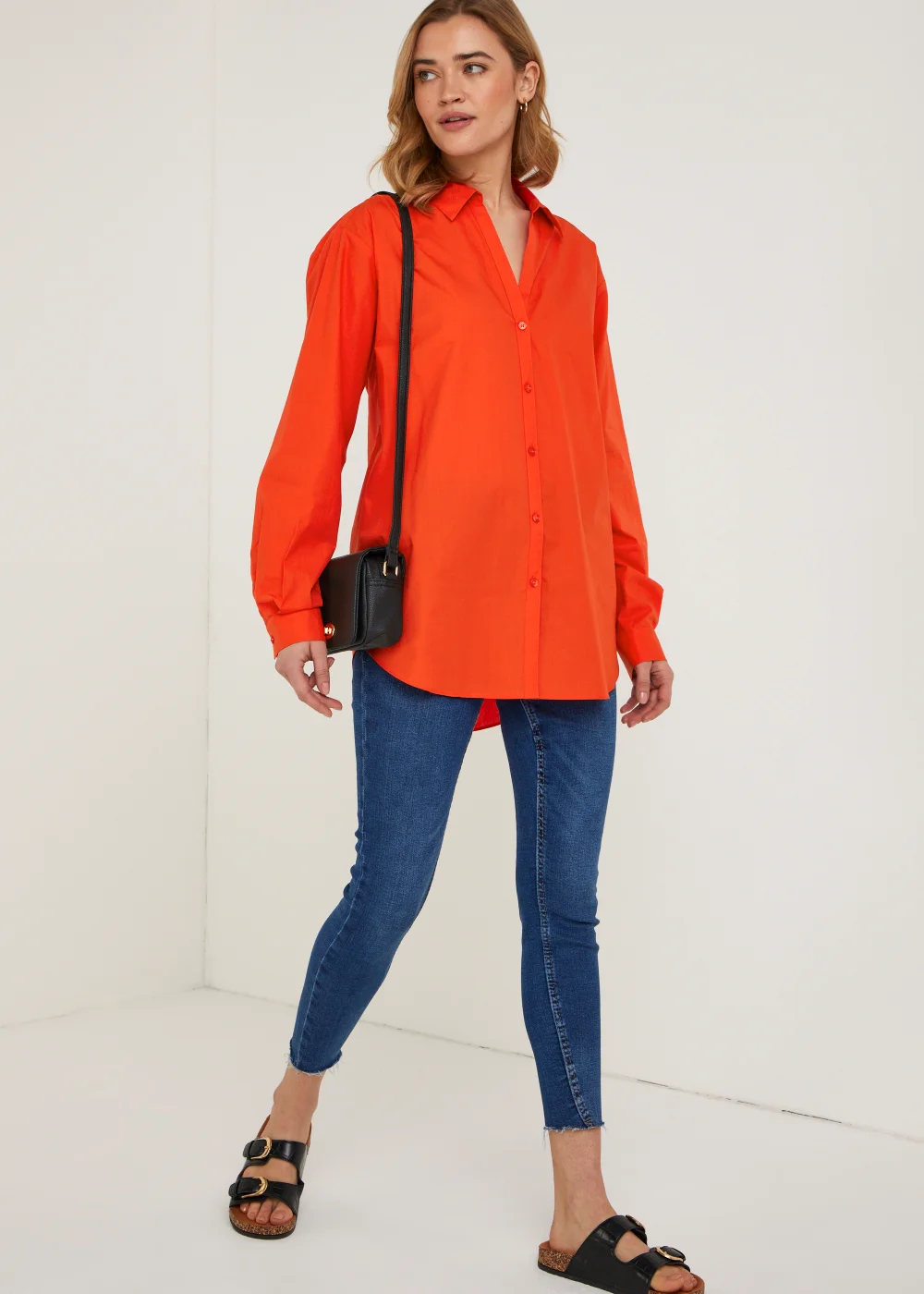 Red Poplin Shirt - Size 8 Image 4