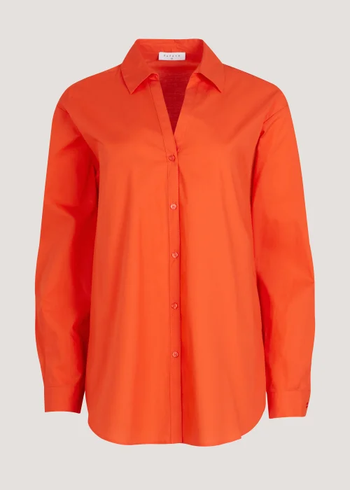 Red Poplin Shirt - Size 8 Image 5