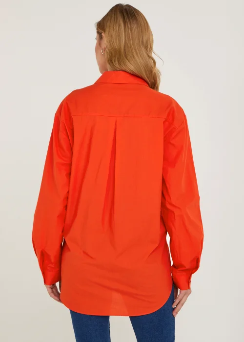 Red Poplin Shirt - Size 8 Image 2