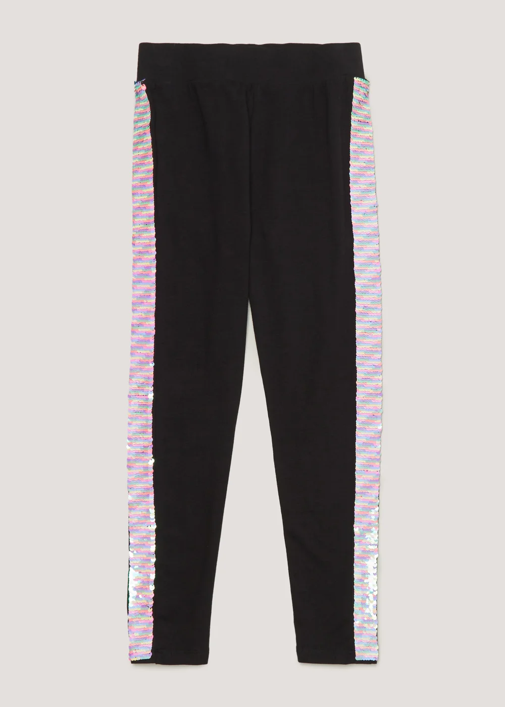 Girls Black Sequin Leggings (4-13yrs) - Age 7 Years Image 1