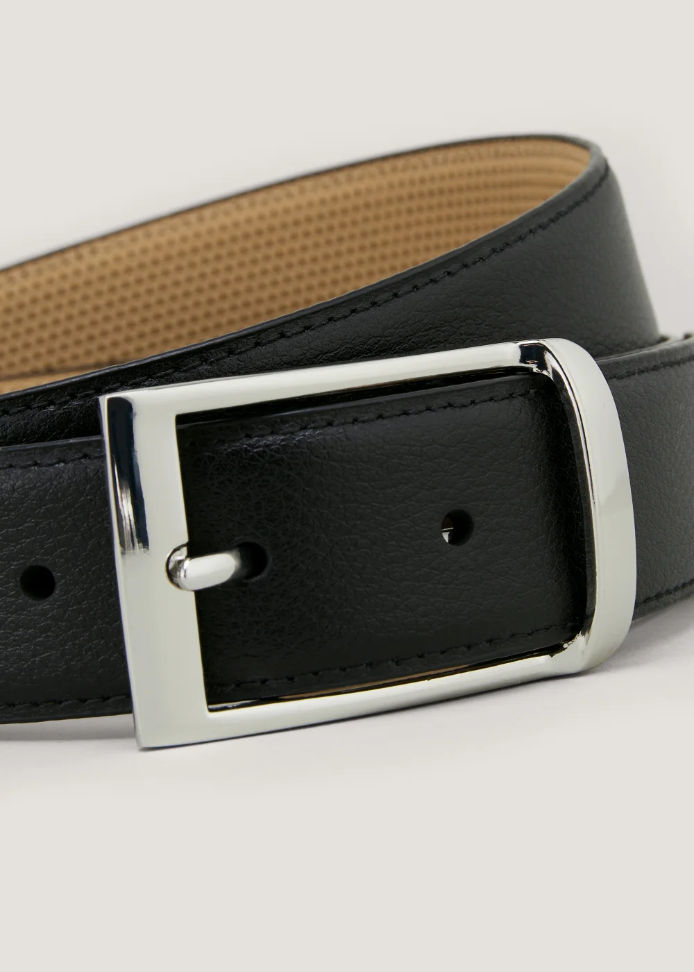Black Premium Leather Belt - Small Image 2