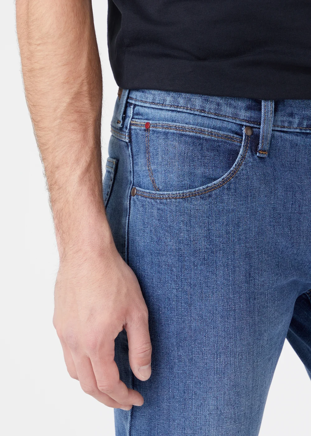 Wrangler Mid Stonewash Slim Fit Jeans - 32S Image 4