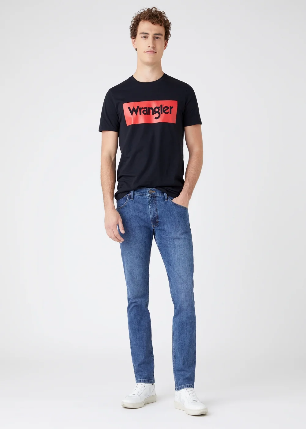 Wrangler Mid Stonewash Slim Fit Jeans - 32S Image 5