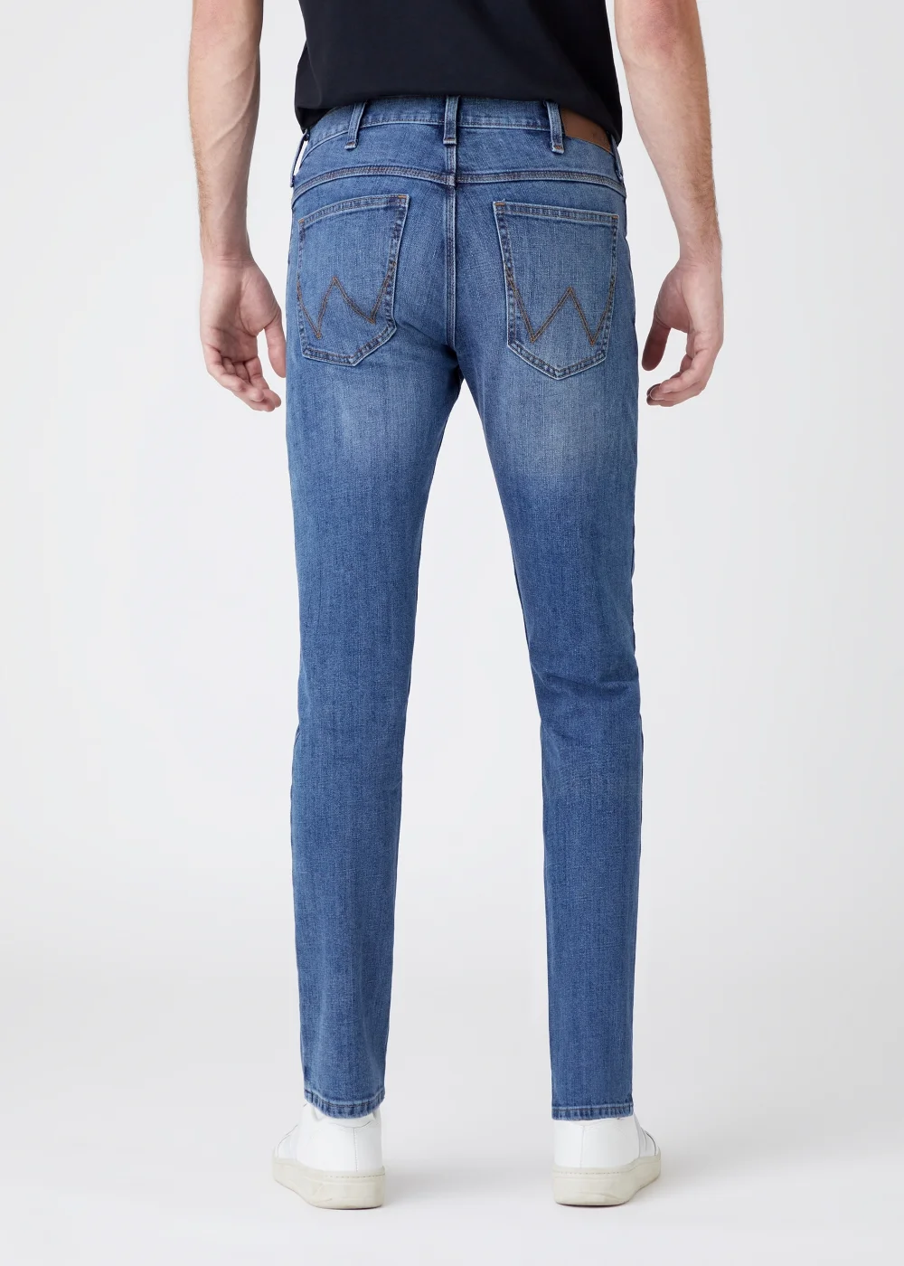 Wrangler Mid Stonewash Slim Fit Jeans - 32S Image 3