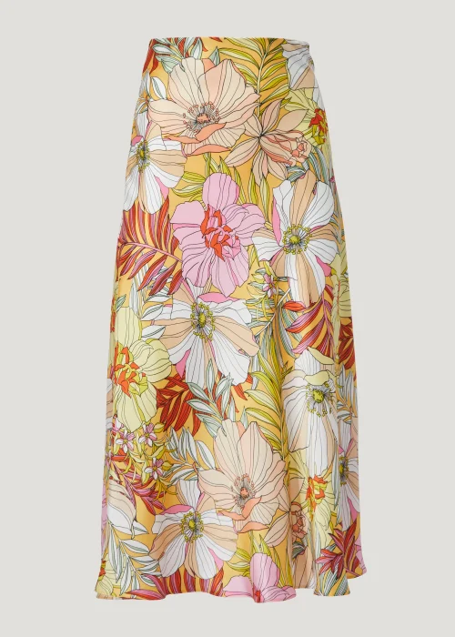 Be Beau Yellow Floral Midi Skirt - Size 6 Image 5