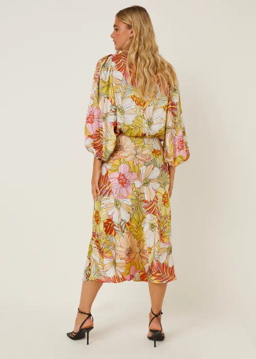 Be Beau Yellow Floral Midi Skirt - Size 6 Image 4