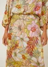 Be Beau Yellow Floral Midi Skirt - Size 6 Image 3