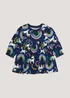Girls Navy Unicorn Jersey Dress (9mths-6yrs) - 9-12 months Image 1
