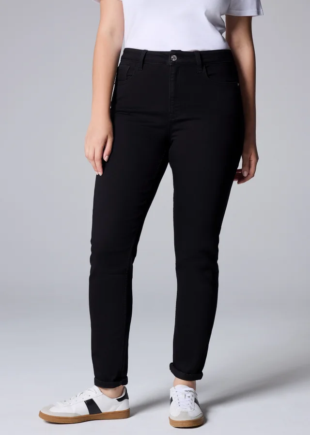 Black Jolie Stretch High Rise Relaxed Skinny Jeans