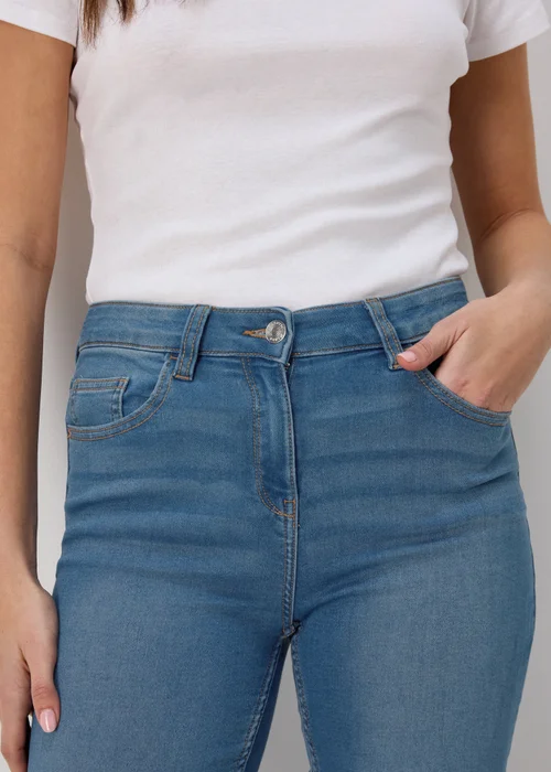 Jolie Mid Wash Relaxed Skinny Jeans - 8 Image 3