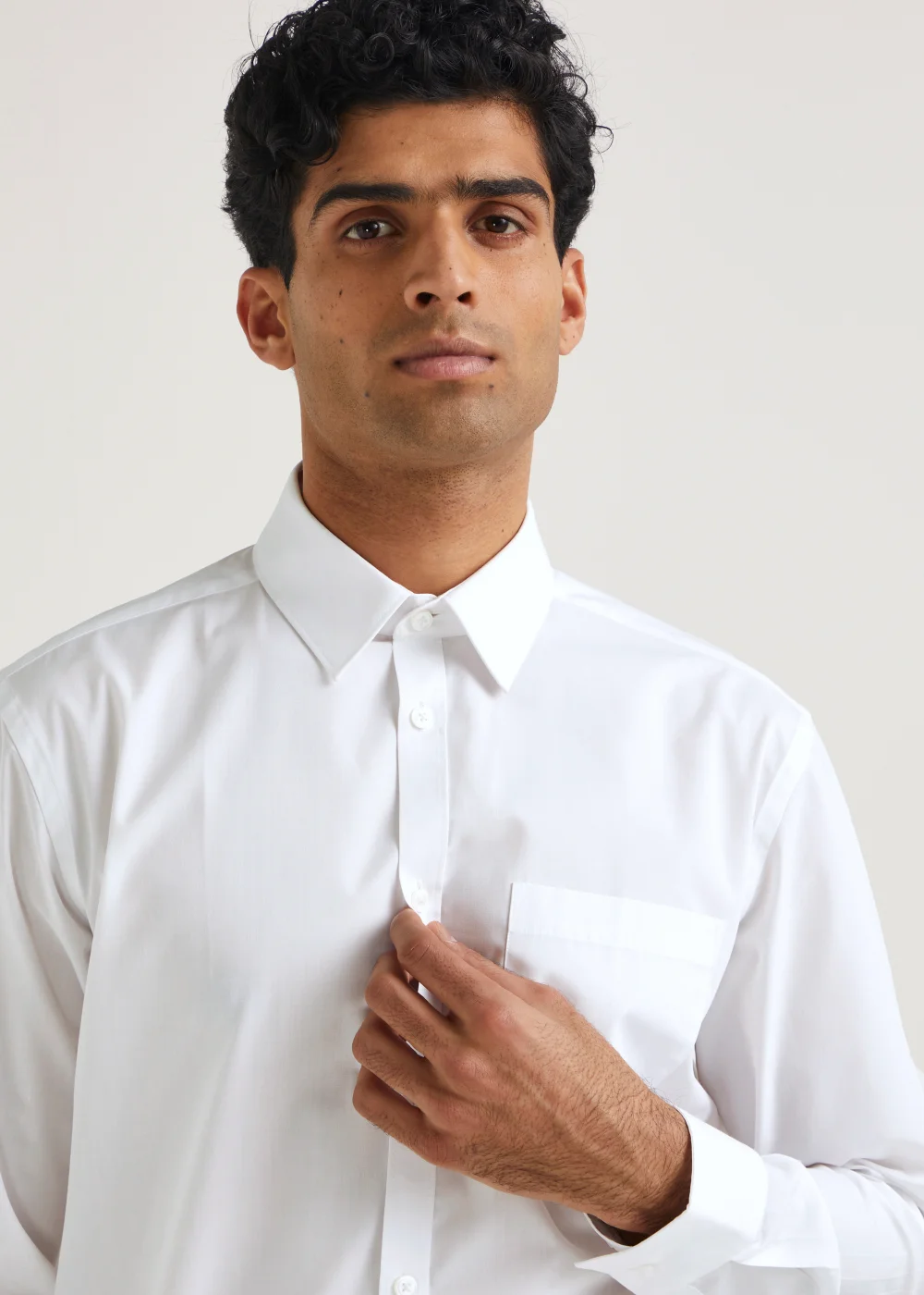 Taylor & Wright White Easy Care Regular Fit Long Sleeve Shirt - 14.5 Collar Image 1