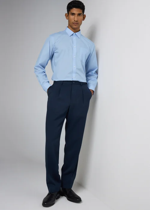 Taylor & Wright Blue Easy Care Regular Fit Shirt - 14.5 Collar Image 2