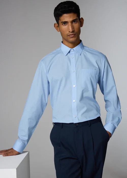 Taylor & Wright Blue Easy Care Regular Fit Shirt - 14.5 Collar Image 1