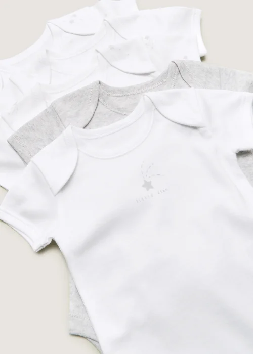 Baby 5 Pack Bodysuits (Newborn-23mths) - 0-3 months Image 2