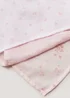 3 Pack Pink Muslin Cloths (73cm x 73cm) - One Size Image 2