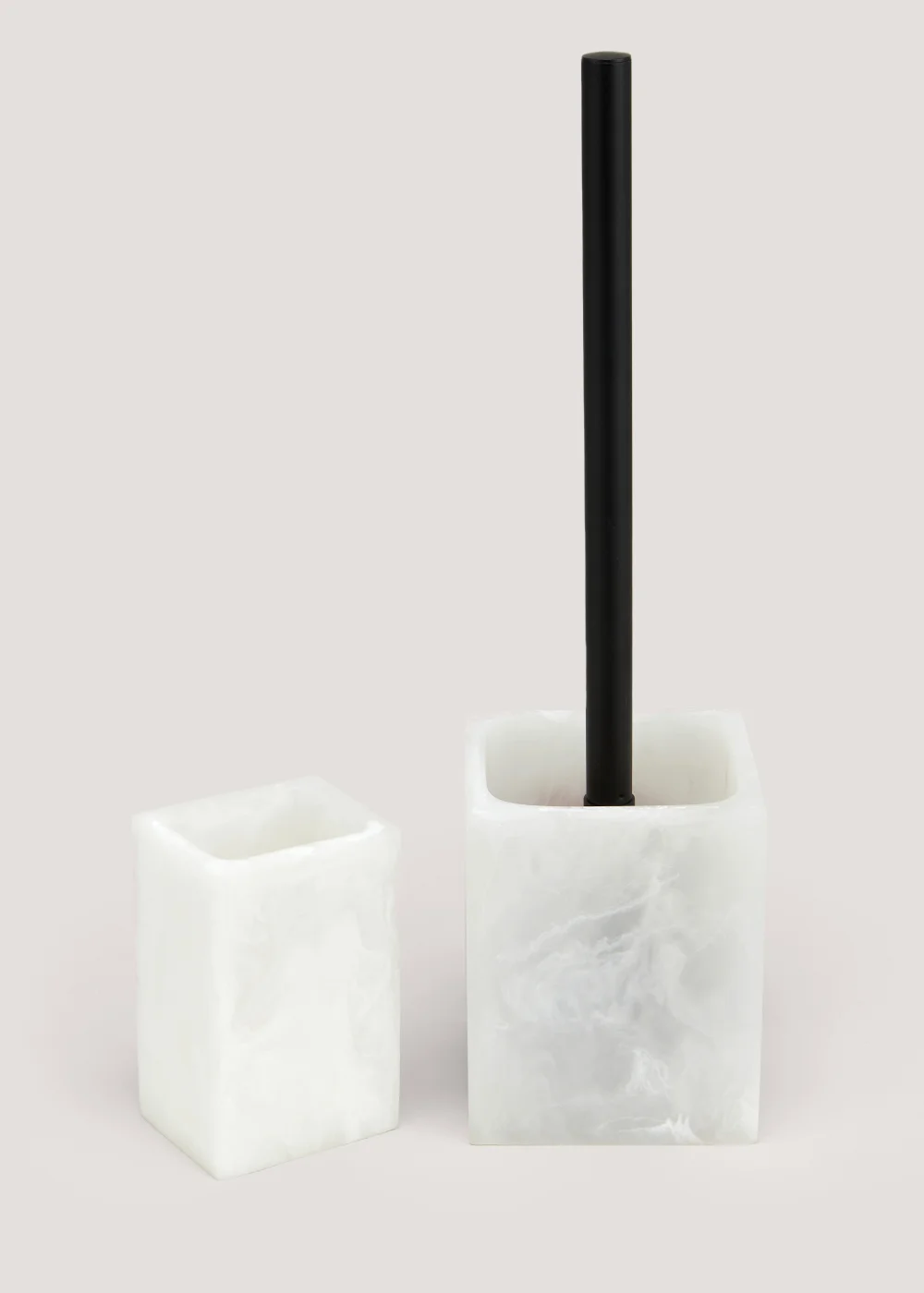 Marble Resin Toilet Brush (36cm x 10cm x 10cm) Image 2