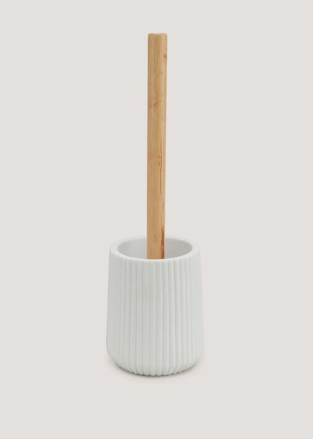 Ribbed Resin Toilet Brush Image 1