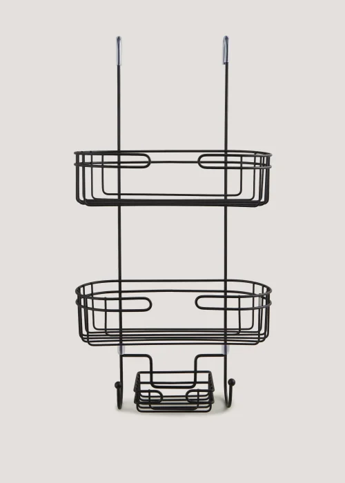 Black Metal Shower Caddy Image 1