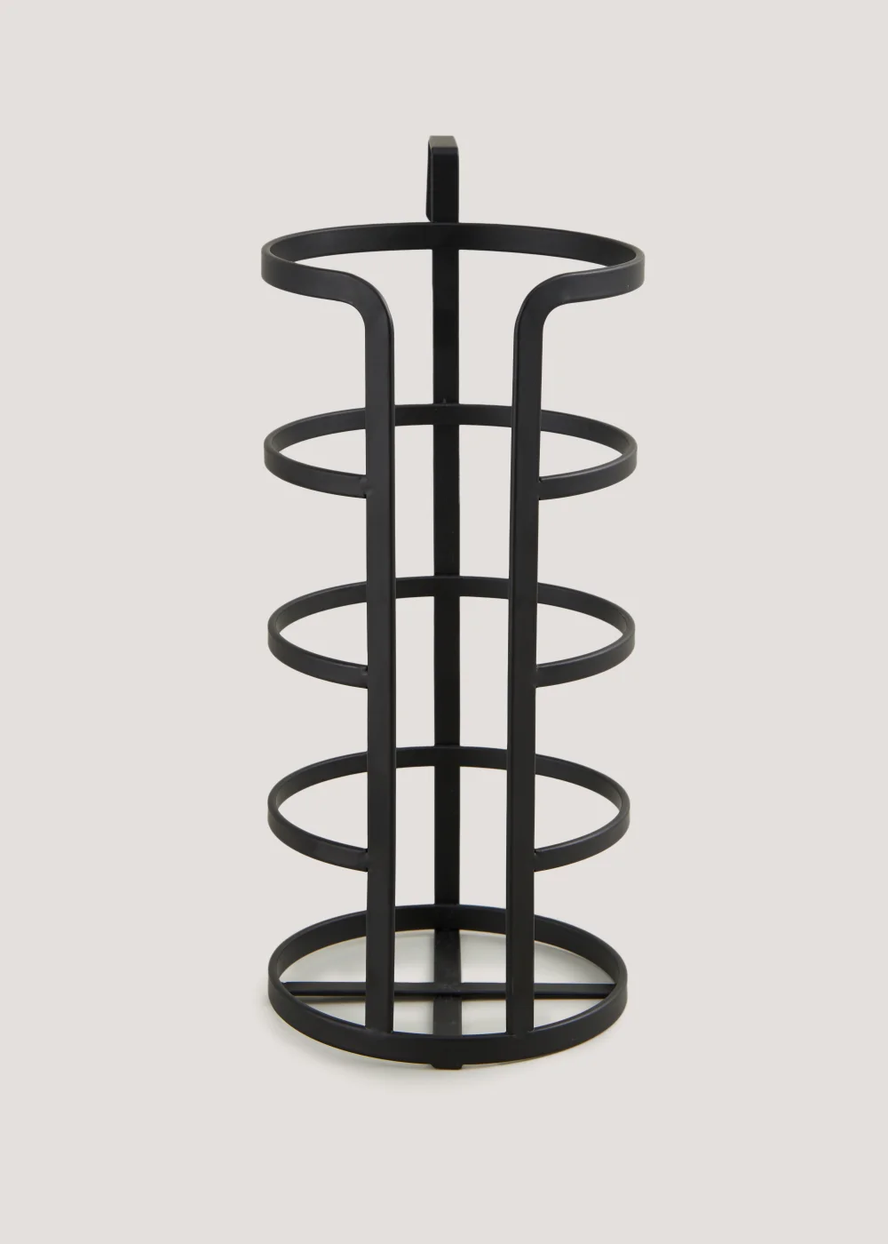 Black Metal Hook Toilet Roll Holder (30cm x 13cm x 17.5cm) Image 1