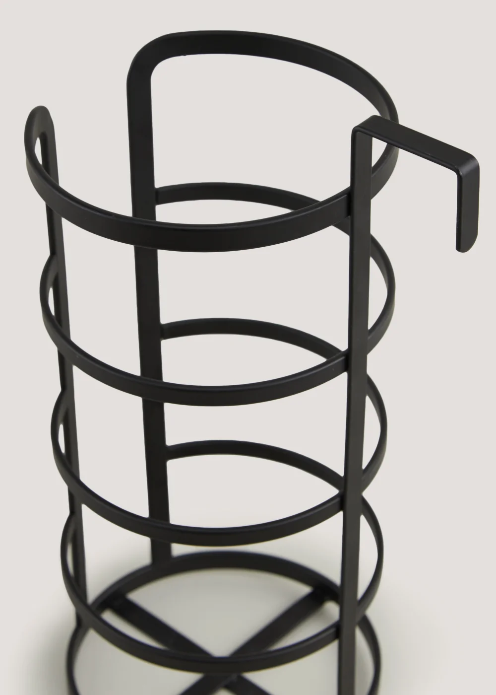 Black Metal Hook Toilet Roll Holder (30cm x 13cm x 17.5cm) Image 2