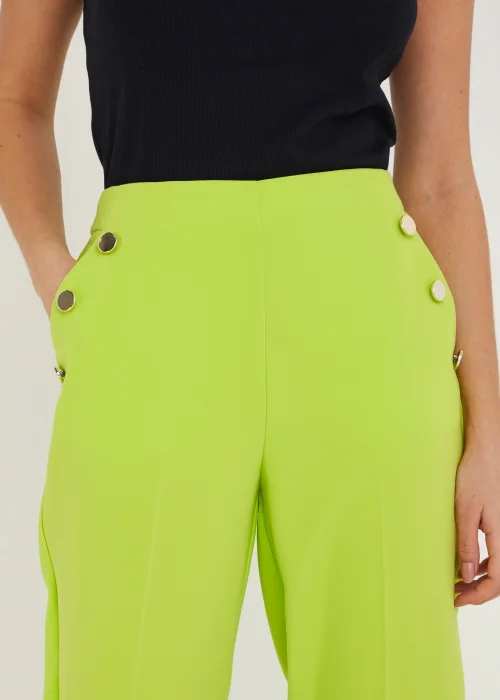 Be Beau Hazel Lime Crepe Trousers - 6 Image 4