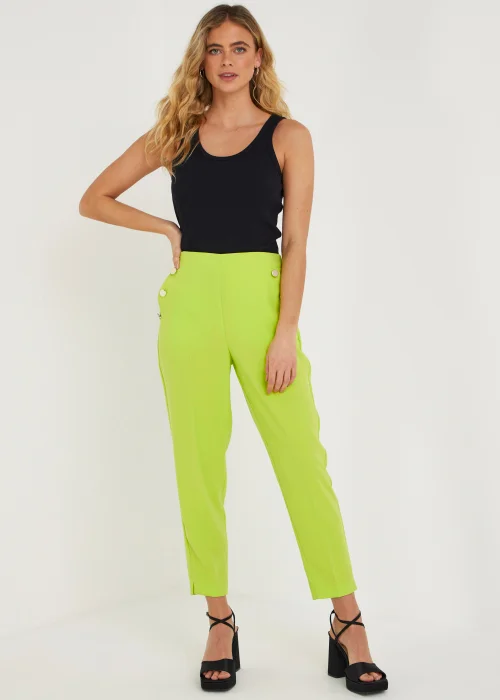 Be Beau Hazel Lime Crepe Trousers - 6 Image 1