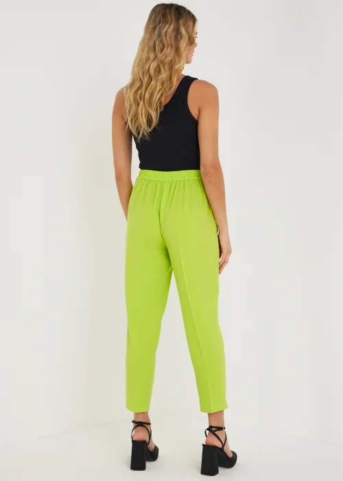 Be Beau Hazel Lime Crepe Trousers - 6 Image 2