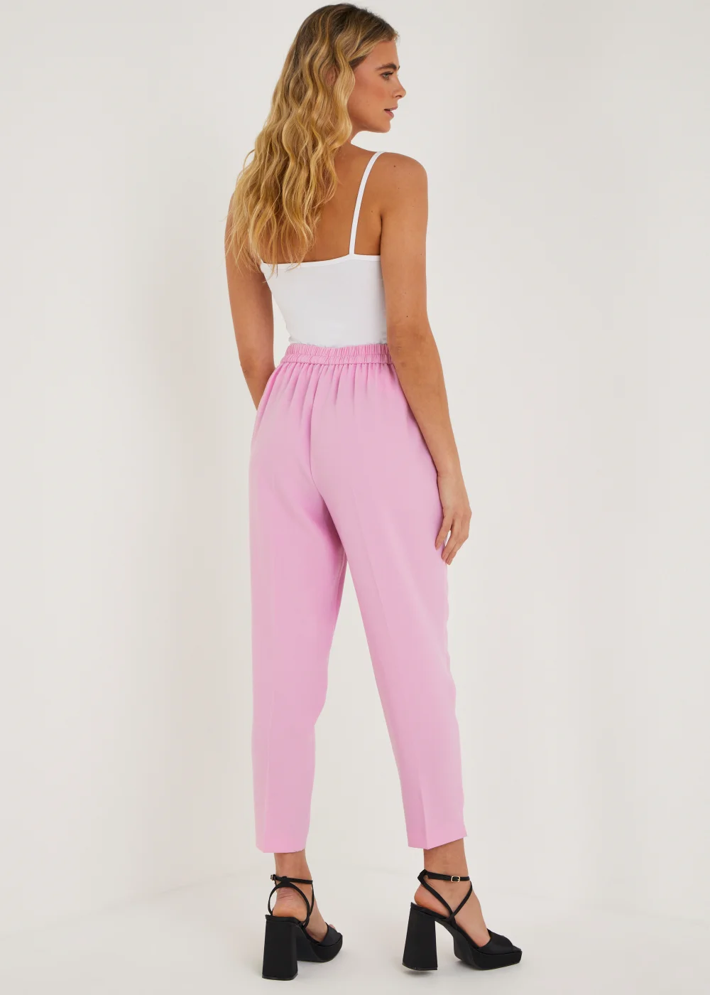 Be Beau Hazel Pink Crepe Trousers - 6 Image 4