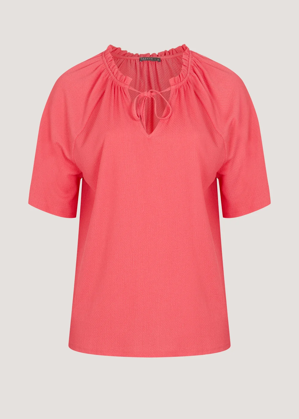 Papaya Curve Coral Textured Jersey Blouse - 18 Image 4