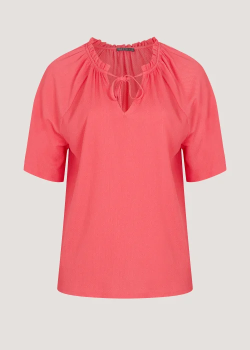 Papaya Curve Coral Textured Jersey Blouse - 18 Image 4