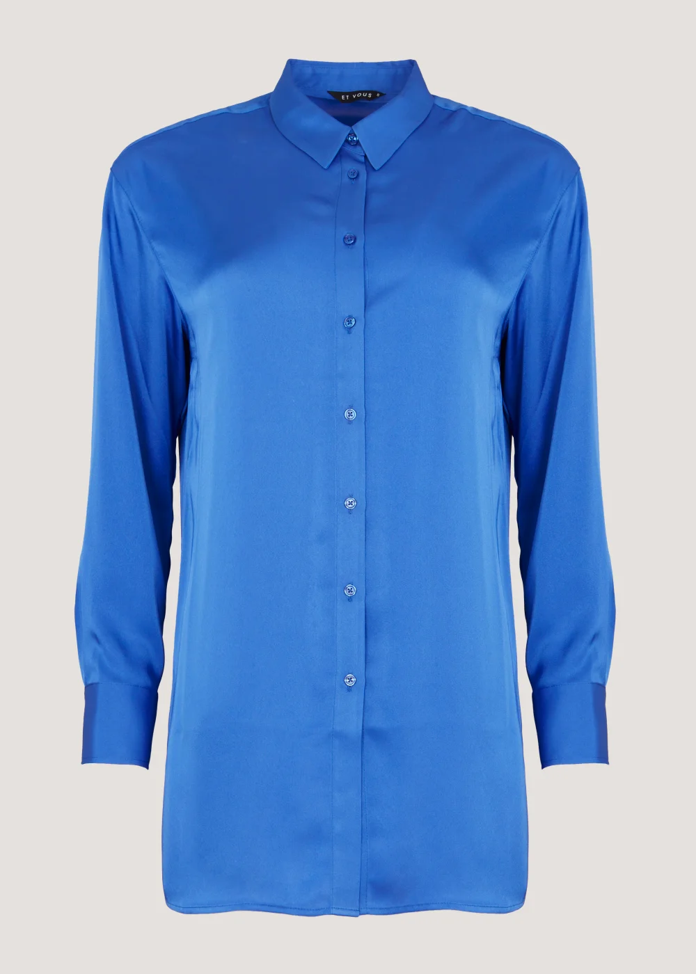 Et Vous Blue Satin Shirt - Size 8 Image 2