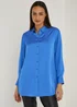 Et Vous Blue Satin Shirt - Size 8 Image 1