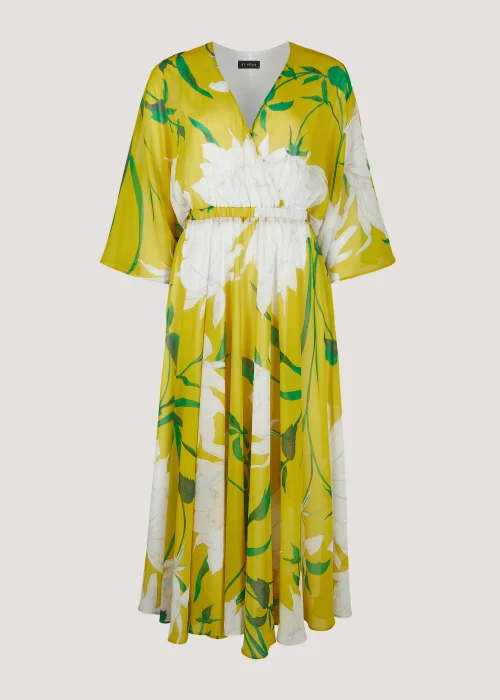 Et Vous Yellow Chiffon Wrap Midaxi Dress - Size 8 Image 4