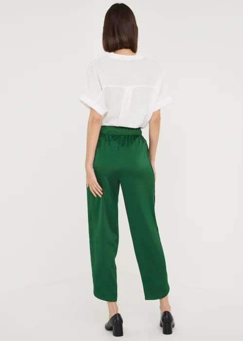 Et Vous Green Satin Trousers - Size 8 Image 4