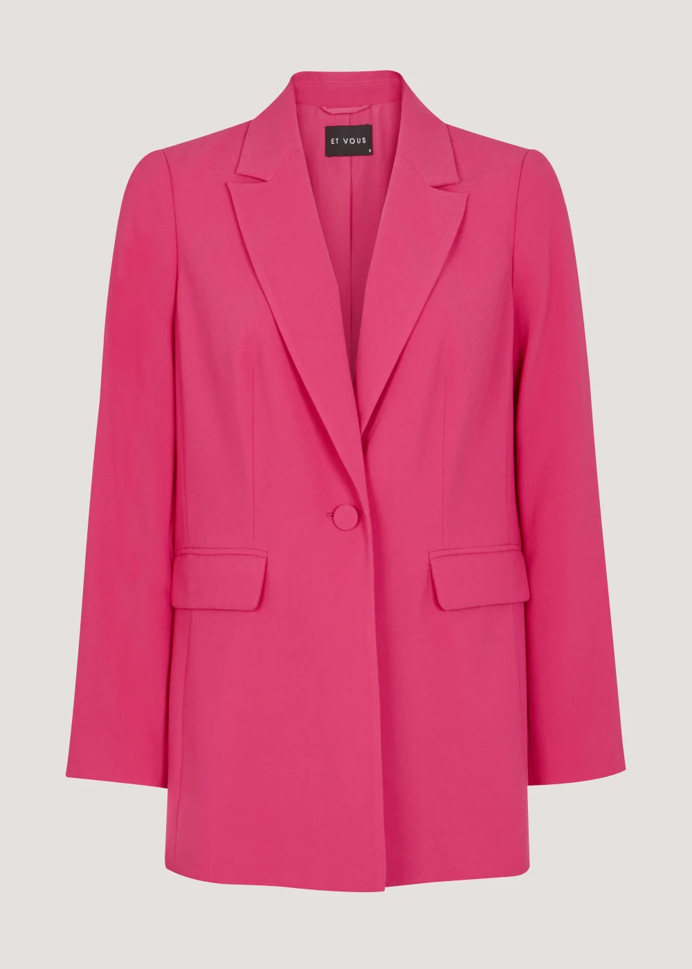 Et Vous Pink Crepe Blazer - 8 Image 5