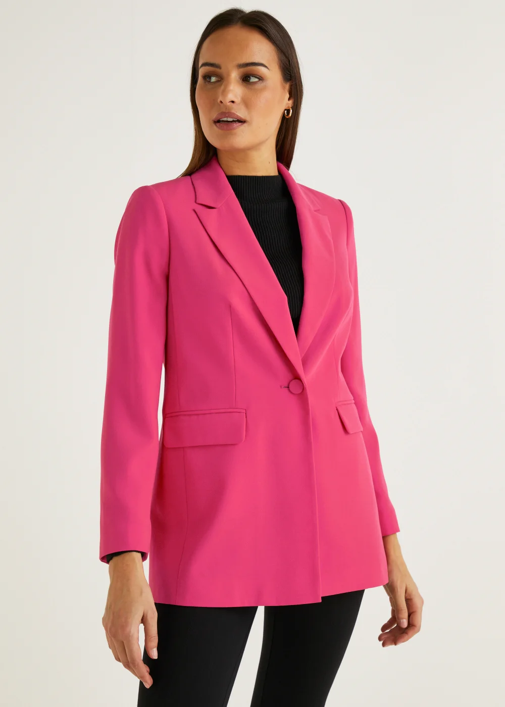 Et Vous Pink Crepe Blazer - 8 Image 1