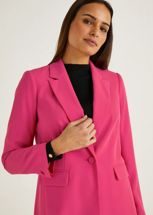 Et Vous Pink Crepe Blazer - 8 Image 3
