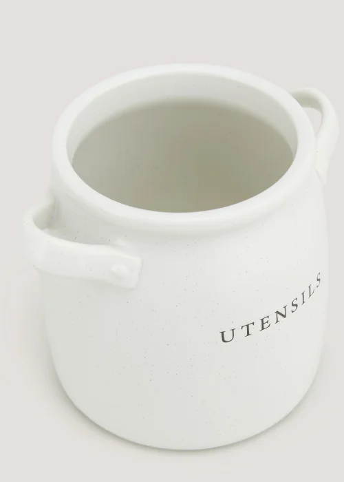 Cream Speckle Utensil Pot (14cm x 13cm) Image 2