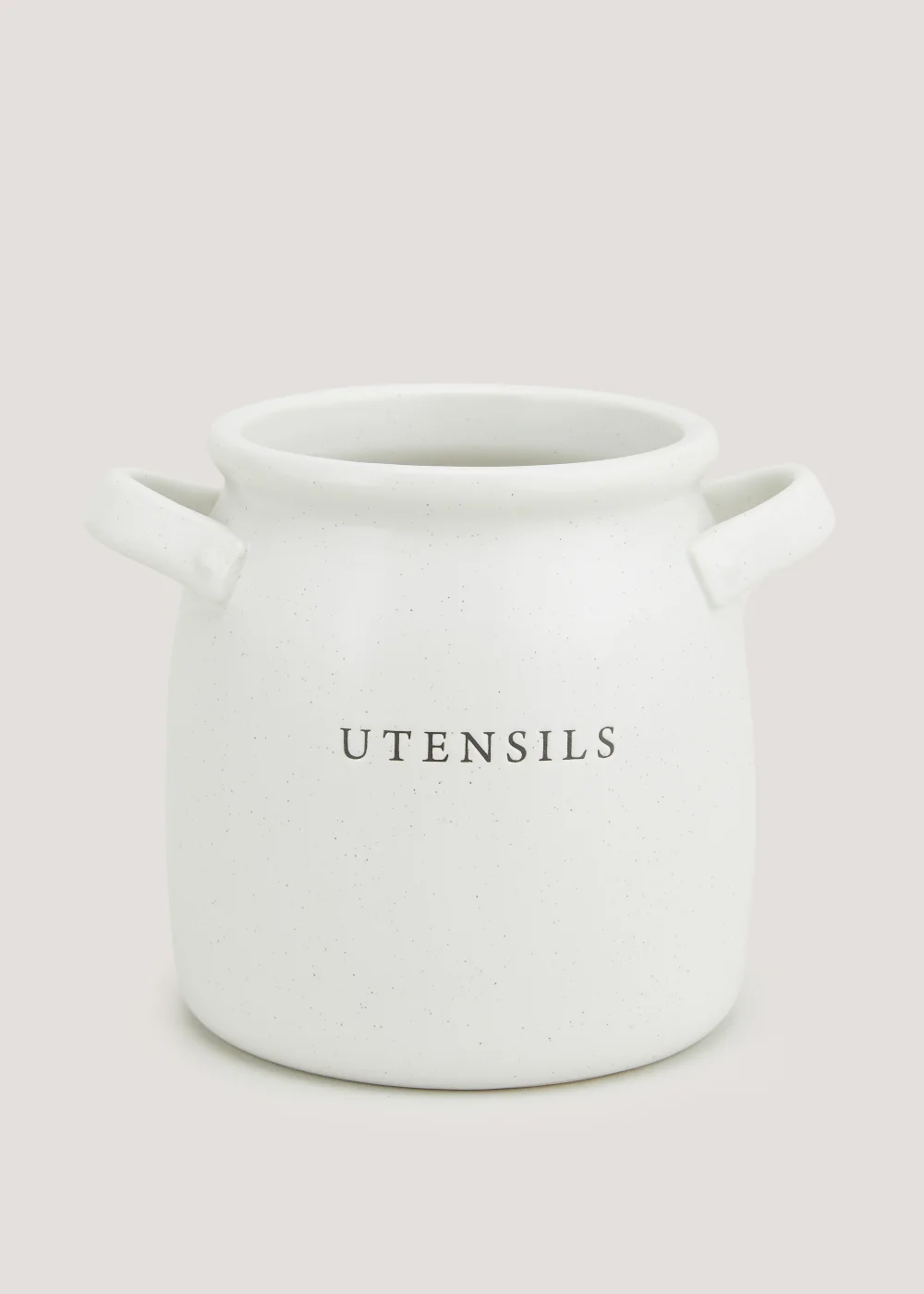 Cream Speckle Utensil Pot (14cm x 13cm) Image 1
