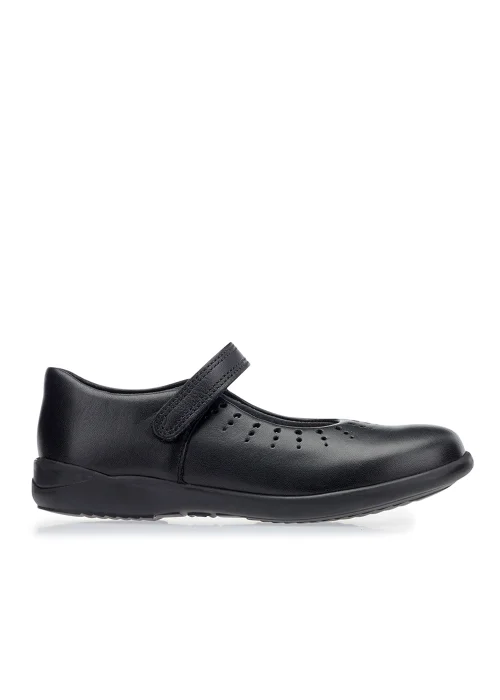 Start-Rite Mary Jane Black Leather Riptape School Shoes - 10.5 F Image 1