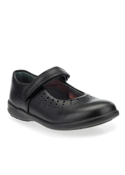 Start-Rite Mary Jane Black Leather Riptape School Shoes - 10.5 F Image 2