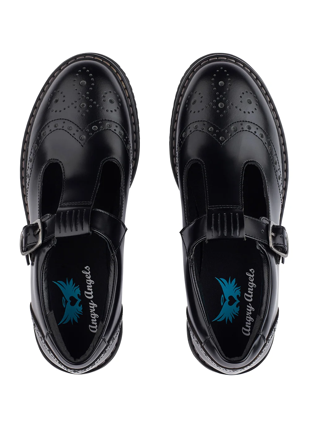 Start-Rite Imagine Black Leather T-Bar School Shoes (Standard Fit) - 31 M Image 3